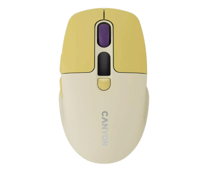 Myszka CANYON Mysz bezprzewodowa MW-26 LCD Cicha Dwa Tryby Żóta CNS-CMSW26Y